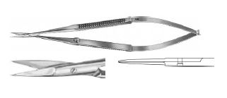 МІКРО-НОЖИЦІ ПЛОСК. РУЧК. /ПЕРЕХРЕС. ЗЄДН. ПРЯМ. 160MM